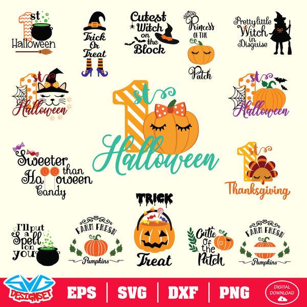 Halloween and Thanksgiving Big Bundle Svg, Dxf, Eps, Png, Clipart, Silhouette and Cutfiles #2. - SVGDesignSets