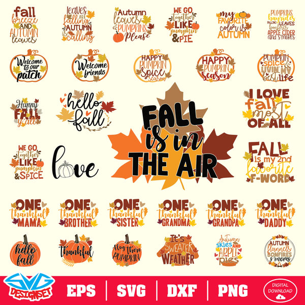 Thanksgiving Big Bundle Svg, Dxf, Eps, Png, Clipart, Silhouette and Cutfiles #1. - SVGDesignSets