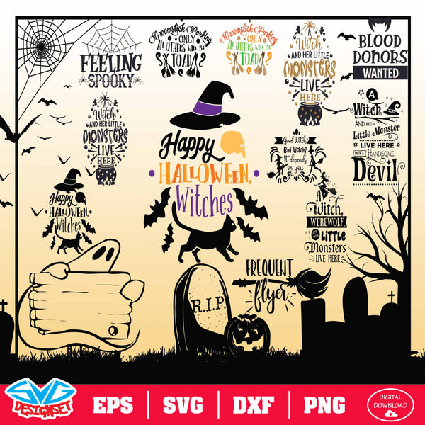 Halloween Big Bundle Svg, Dxf, Eps, Png, Clipart, Silhouette and Cutfiles 1 - SVGDesignSets