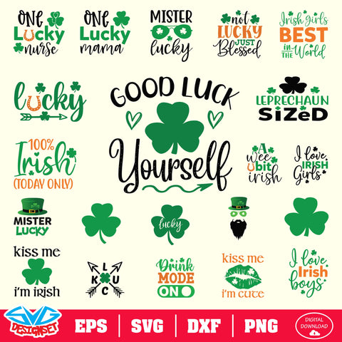 St. Patrick's Day Bundle Svg, Dxf, Eps, Png, Clipart, Silhouette and Cutfiles #007 - SVGDesignSets