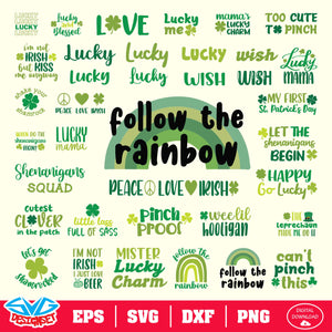 St. Patrick's Day Bundle Svg, Dxf, Eps, Png, Clipart, Silhouette and Cutfiles #011 - SVGDesignSets