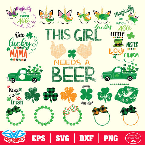 St. Patrick's Day Bundle Svg, Dxf, Eps, Png, Clipart, Silhouette and Cutfiles #003 - SVGDesignSets