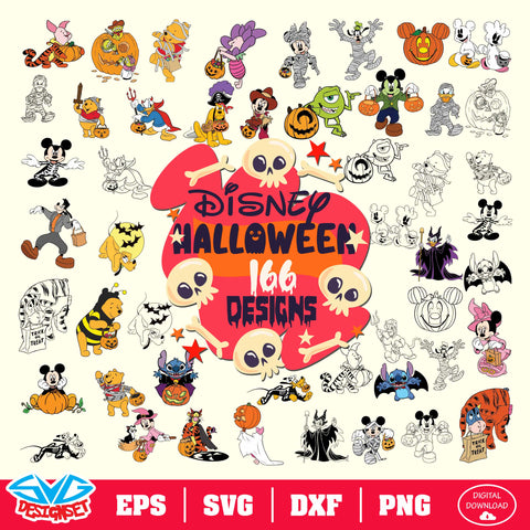 Disney Halloween Svg, Dxf, Eps, Png, Clipart, Silhouette and Cutfiles #01 - SVGDesignSets